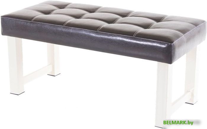 Банкетка AMC Lux 4 кожзам бежевый/коричневый 4.1А10032 - фото