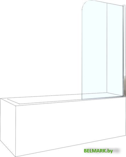 Стеклянная шторка для ванны Berges Wasserhaus River 065001 80х140 - фото