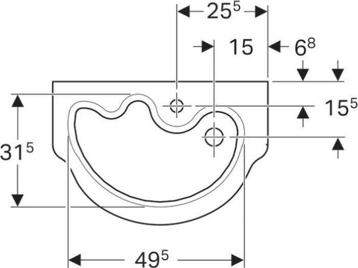 Умывальник Geberit Bambini 326060000 - фото2