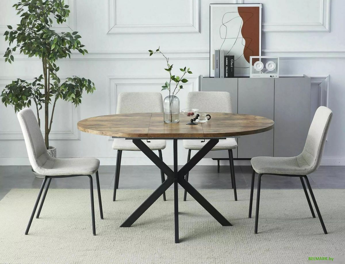 Кухонный стол Signal Gaston GASTONOVC100 (орех винтажный/черный матовый) - фото2