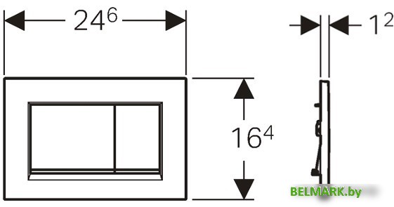 Geberit Sigma 30 115.883.KM.1 (черный/хром глянцевый) - фото2