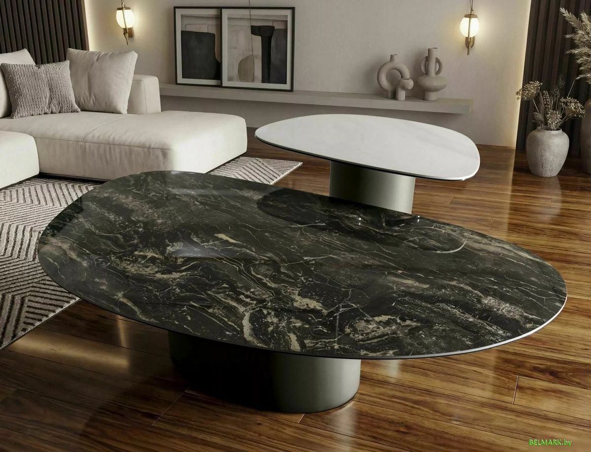 Журнальный столик Signal Bello B Ceramic (белый Nature Claud/медный) - фото2