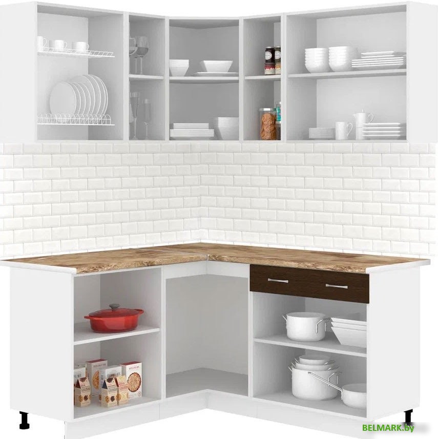Готовая кухня Кортекс-мебель Корнелия Лира 1.5x1.7 (дуб сонома/венге/мадрид) - фото2