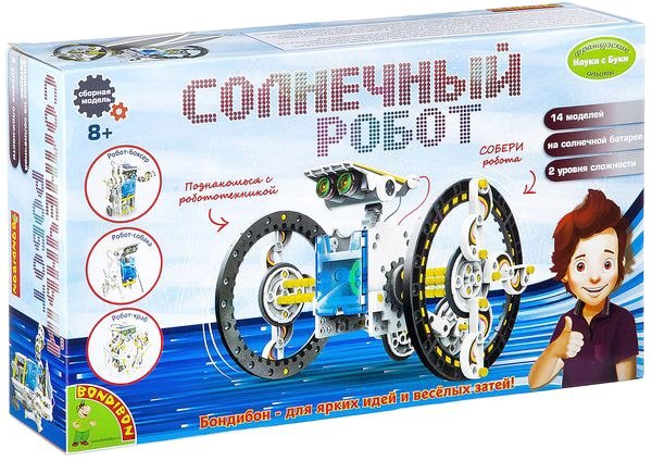 Набор для опытов Bondibon Науки с Буки Солнечный Робот ВВ2289 - фото