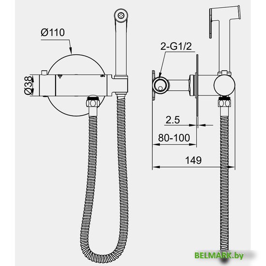 Гигиенический душ Panta PT819902MB - фото2