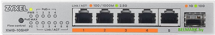 Неуправляемый коммутатор Zyxel XMG-105HP - фото