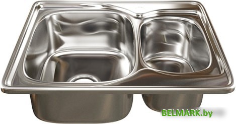 Кухонная мойка Mixline 538196 (левая, полированная, 0.8 мм) - фото