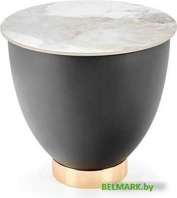 Журнальный столик Halmar Cecilia S (белый мрамор/серый/золотой) - фото