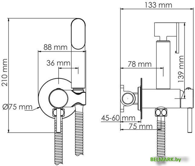 Гигиенический душ Wasserkraft A70338 - фото2