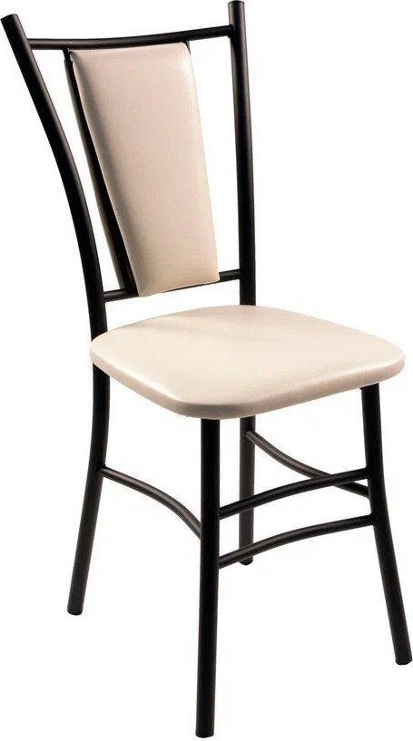 Стул ВВР Марсель (ваниль/черный, экокожа) - фото