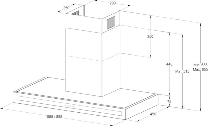 Кухонная вытяжка Korting KHC 9877 N - фото2