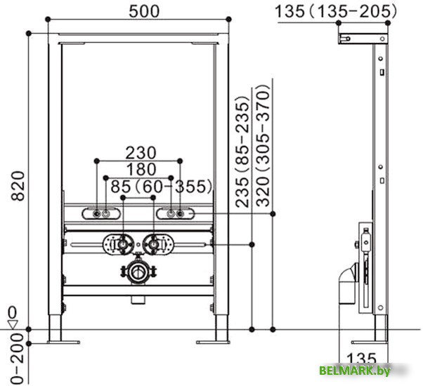 Инсталляция для биде WeltWasser Amberg 500 BD - фото2