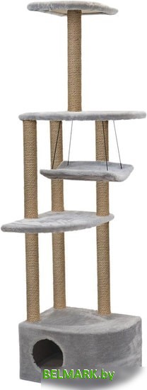 Комплекс Чип Башня угловая 8370сер (джут, серый) - фото