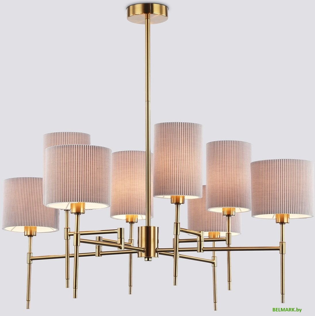 Подвесная люстра Ambrella LH72383/8 BS/GR (латунь/серый) - фото