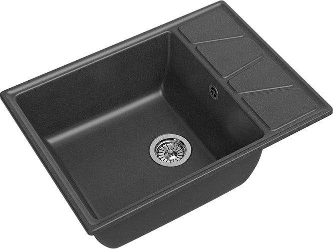 Кухонная мойка GranFest GF-V-680L (графит) - фото