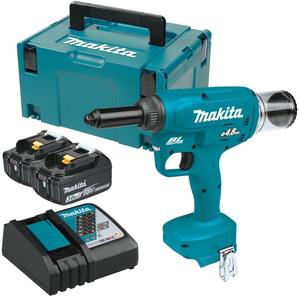 Заклепочник Makita DRV150RFJ (с 2-мя АКБ, кейс) - фото