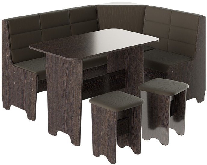 Обеденная группа Трия Техас исп. 2 (венге/кашемир коричневый) - фото