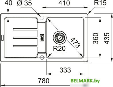 Кухонная мойка Franke Strada SAG 614-78 114.0676.323 (бежевый) - фото2