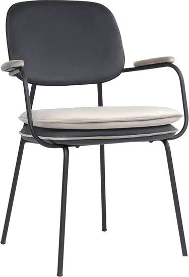 Стул с подлокотниками Bergenson Bjorn Pea BB0000700 (темно-серый/бежевый) - фото