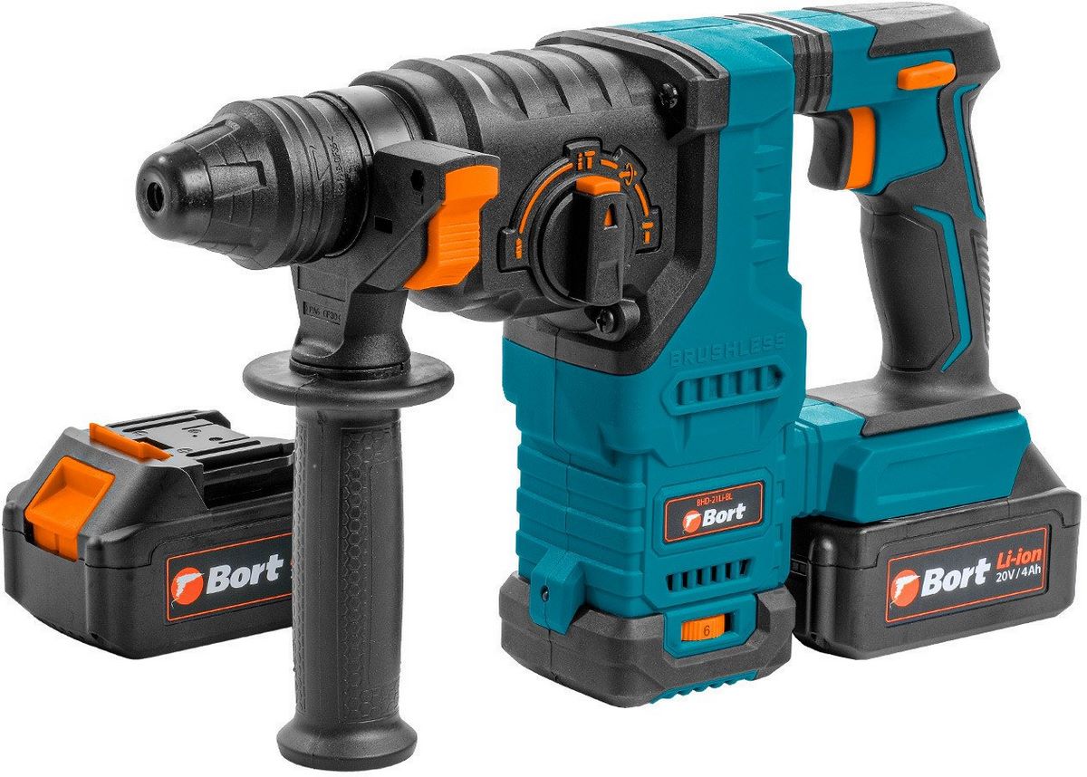 Перфоратор Bort BHD-21Li-BL 93413410 (с 2-мя АКБ, кейс) - фото