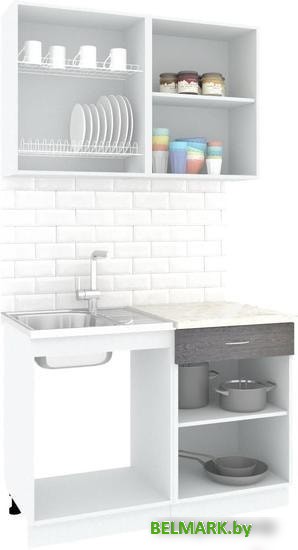 Кухня Кортекс-мебель Корнелия Экстра 1.2м (дуб сонома/венге/королевский опал) - фото2