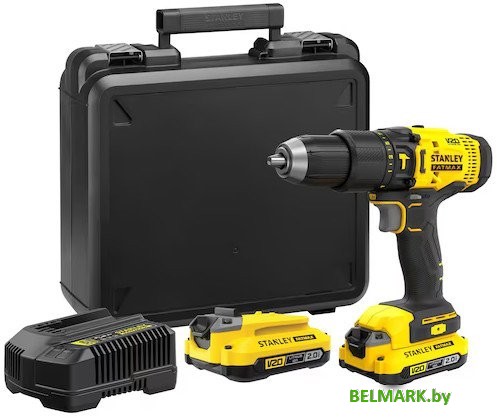 Ударная дрель-шуруповерт Stanley SFMCD711D22 (с 2-мя АКБ, кейс) - фото