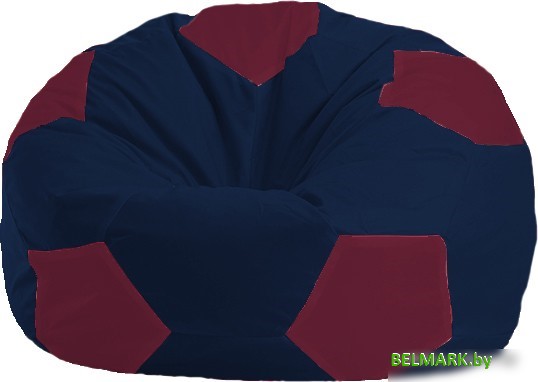 Кресло-мешок Flagman Мяч Стандарт М1.1-49 (темно-синий/бордовый) - фото