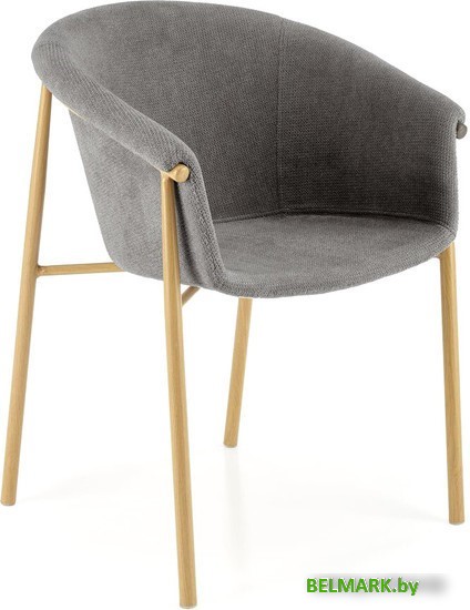 Стул с подлокотниками Halmar K489 (серый/бежевый) - фото