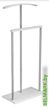 Стойка для одежды Мебелик Костюмная Дэви 1 (металлик/белый) - фото