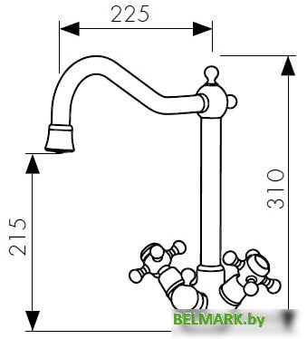 Смеситель Kaiser Carlson Style 44333 - фото2