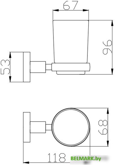 Стакан для зубной щетки и пасты Slezak RAV Colorado COA0201Z - фото2