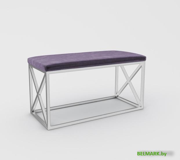 Банкетка Hype Mebel Куб (белый/фиолетовый) - фото