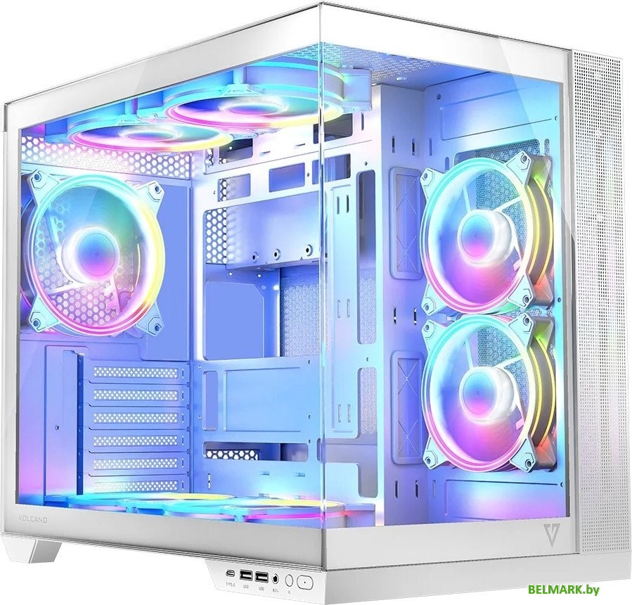 Корпус MODECOM Volcano Panorama Apex ARGB 7F Midi (белый) - фото2