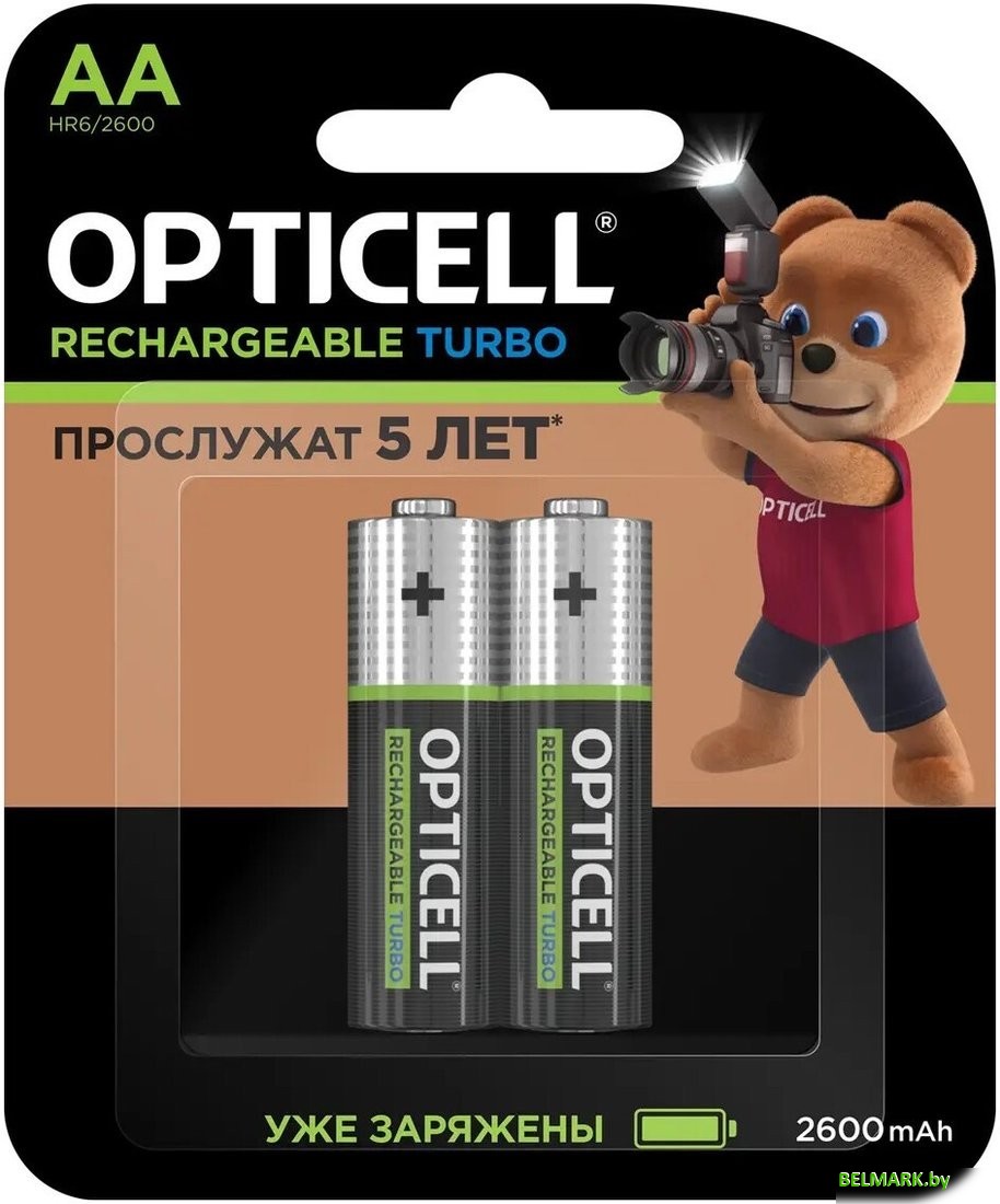 Аккумулятор Opticell Turbo Rechargeable AA (2 шт) - фото