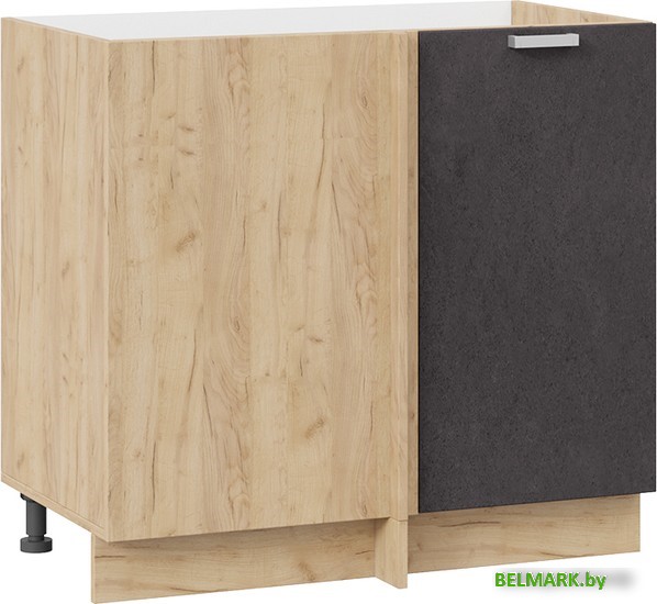 Шкаф напольный Трия Гранита 1Н9У (дуб крафт золотой/бетон графит) - фото