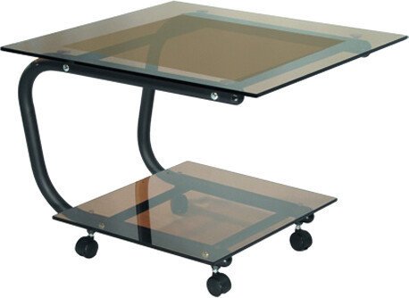 Журнальный столик Мебелик Дуэт 9 (черный/тонированный) - фото