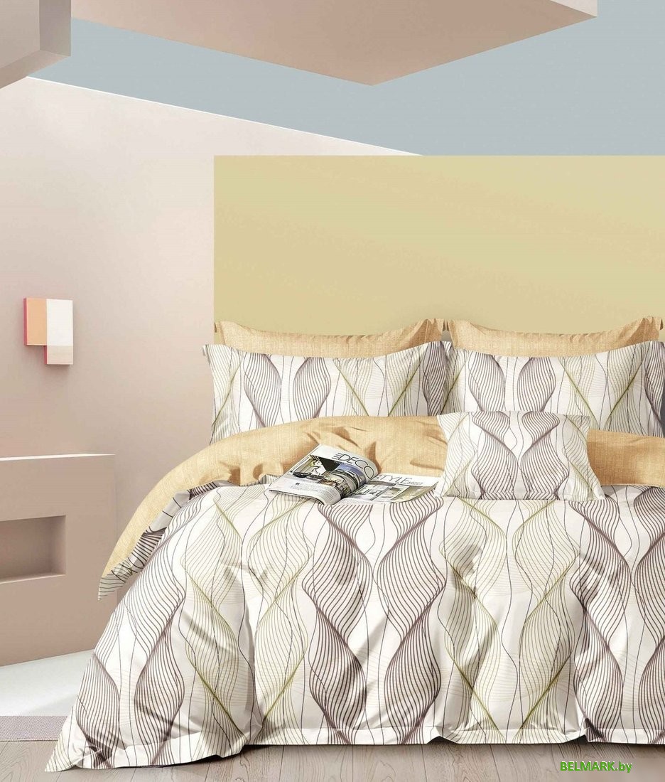 Постельное белье Реноме Евро Темно-синяя коллекция ПП 7423 (сатин) - фото