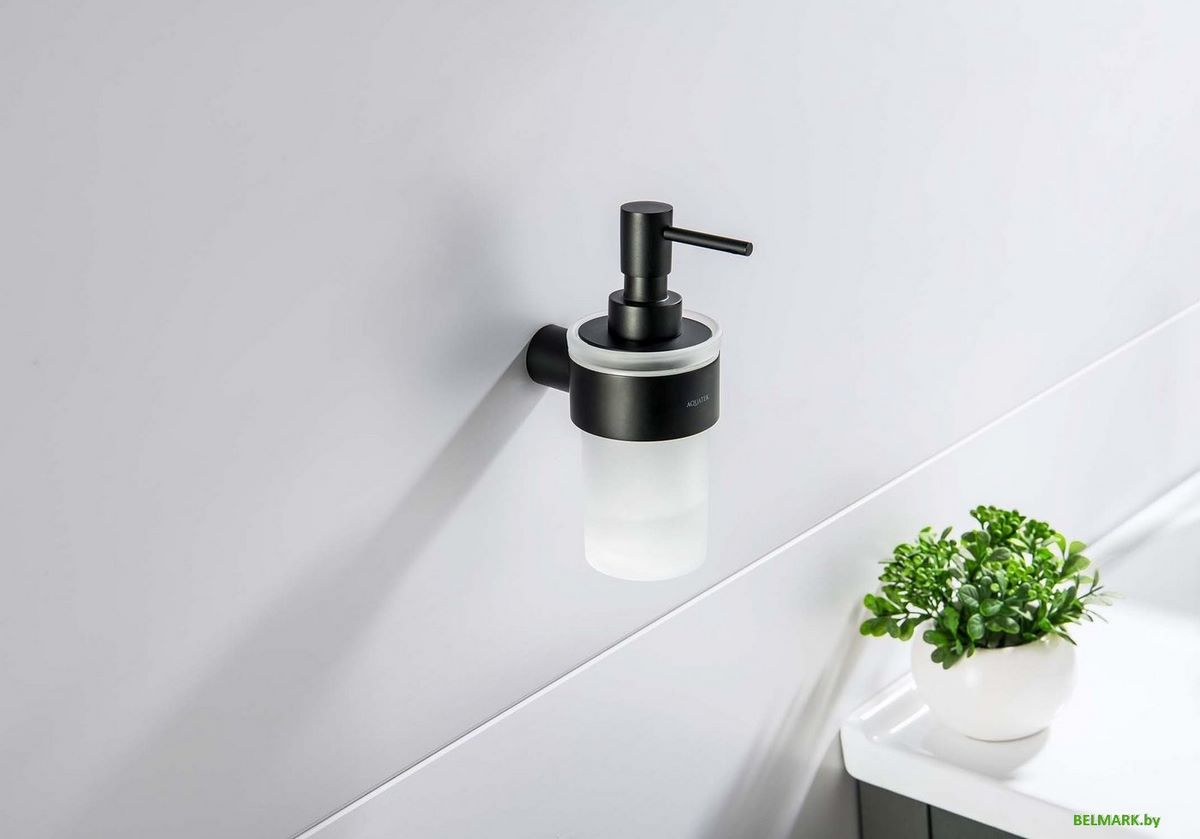 Дозатор для жидкого мыла Aquatek Лира AQ4405MB (матовый черный) - фото2