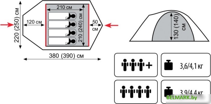 Палатка TRAMP Lite Camp 3 - фото2