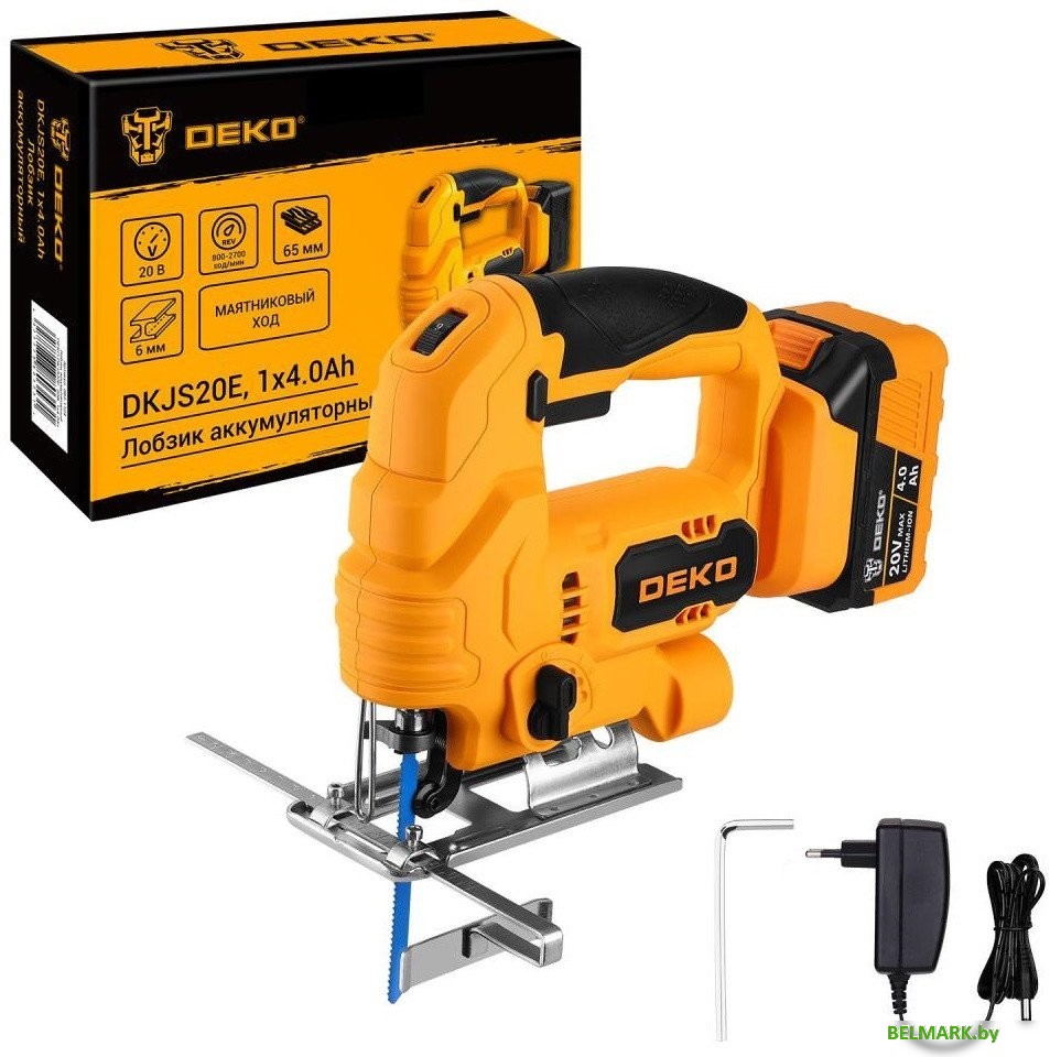 Электролобзик Deko DKJS20E 083-1124 (с 1-им АКБ) - фото