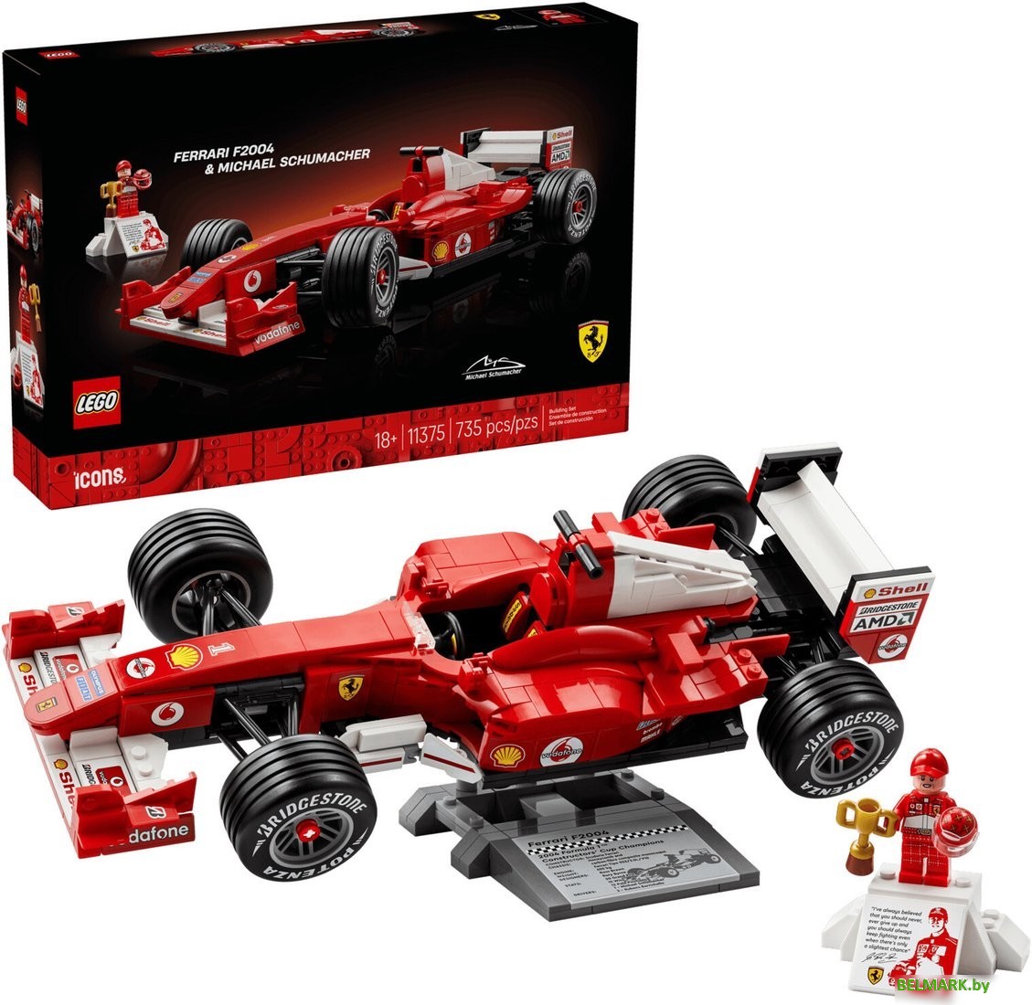 Конструктор LEGO Icons 11375 Ferrari F2004 & Michael Schumacher - фото