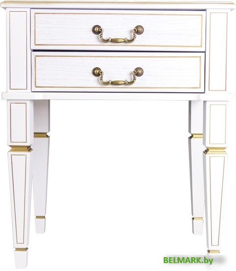 Тумба Мебелик Васко В 118Н (белый ясень/золото) - фото