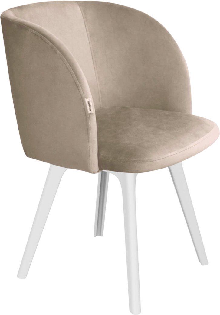 Стул с подлокотниками Sheffilton SHT-ST33/S195 (латте/белый) - фото