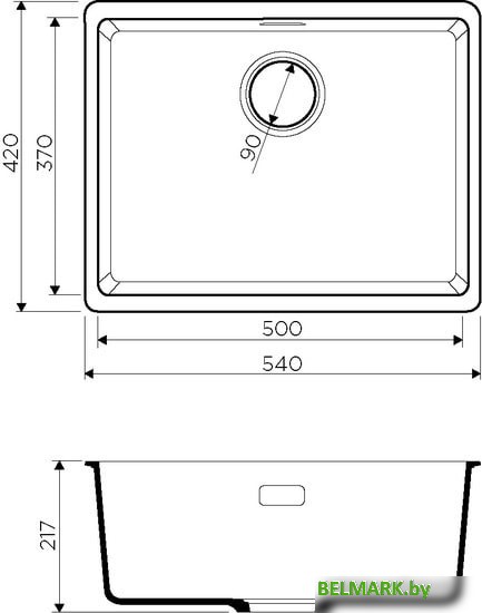 Кухонная мойка Omoikiri Kata 54-U BE - фото2