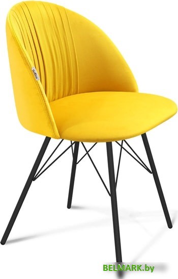 Стул Sheffilton SHT-ST35-1/S37 (имперский желтый/черный муар) - фото