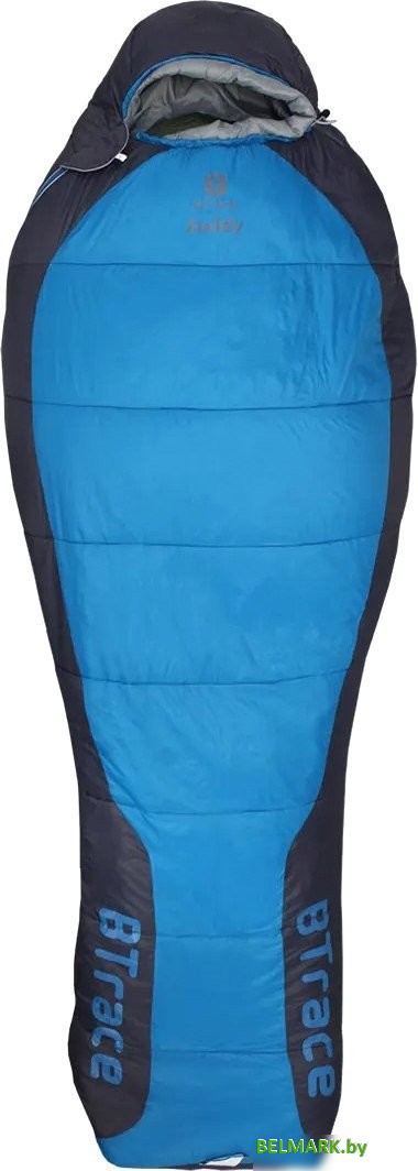 Спальный мешок BTrace Buddy L S0593 (правый, серый/синий) - фото