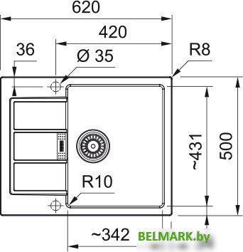 Кухонная мойка Franke Sirius 2.0 S2D 611-62 143.0618.665 (оникс) - фото2