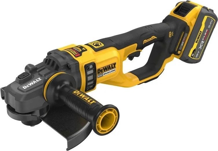 Угловая шлифмашина DeWalt DCG460X2 (с 2-мя АКБ, кейс) - фото2