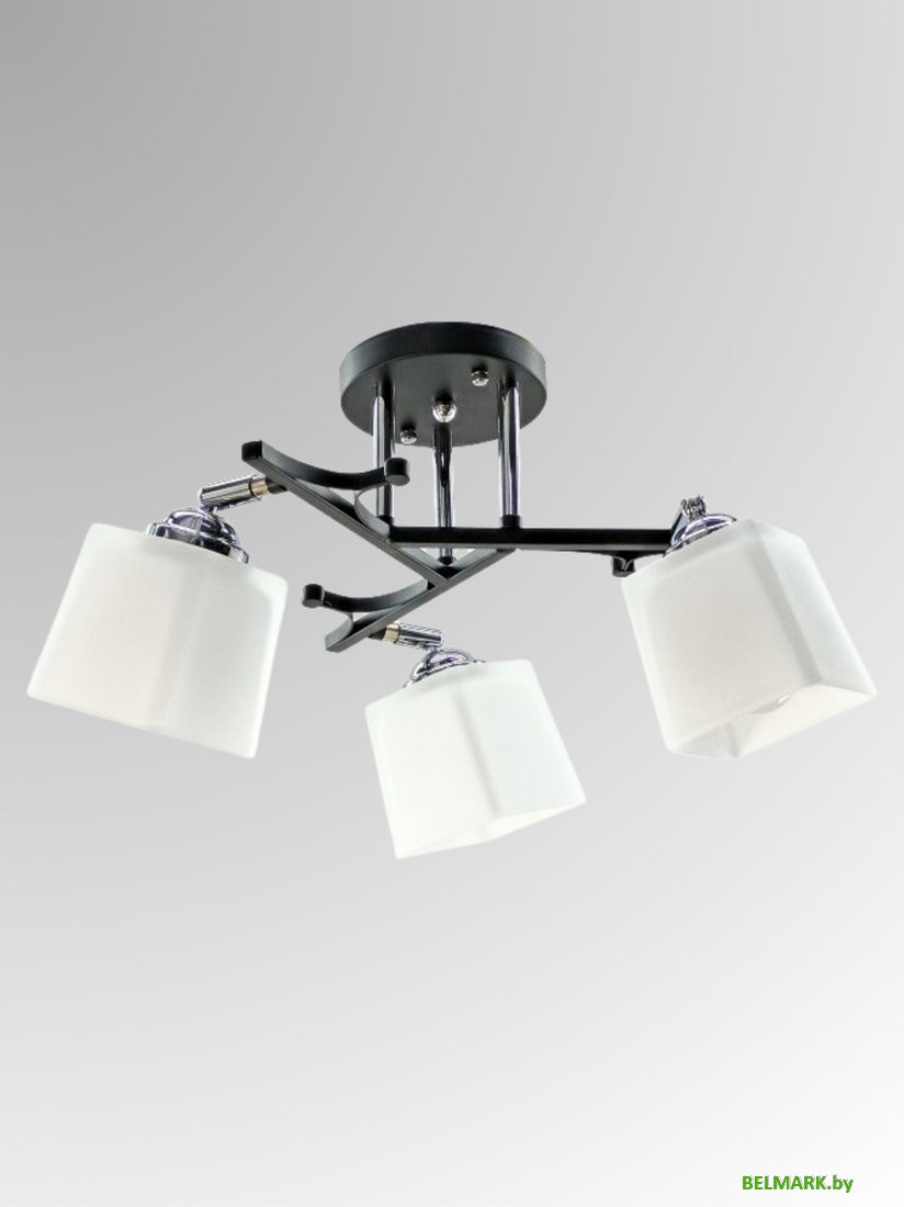 Люстра средней высоты Aitin Pro НПБ 02-3x60-101 N5488/3 (черный/хром) - фото2