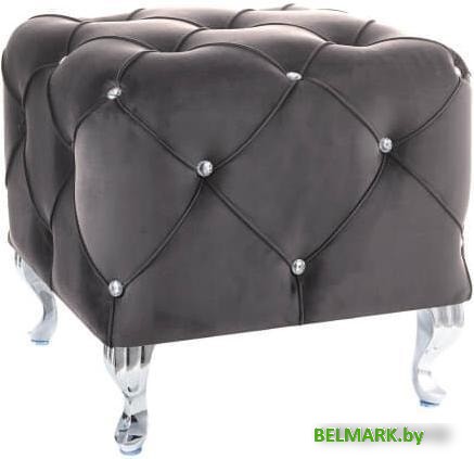 Пуфик Signal HESTIA K VELVET (серый/серебряный) - фото